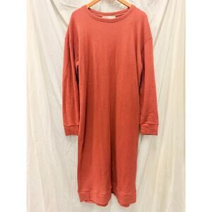 FP‎ Beach Sweater Dress in Dark Tangerine Large Cozy Beach Lounge